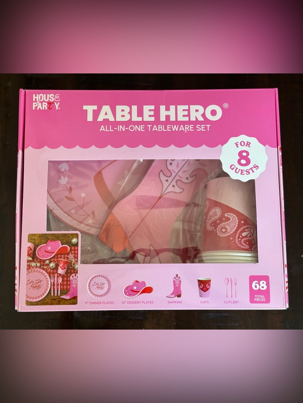 Pink All-In-One Tableware Set